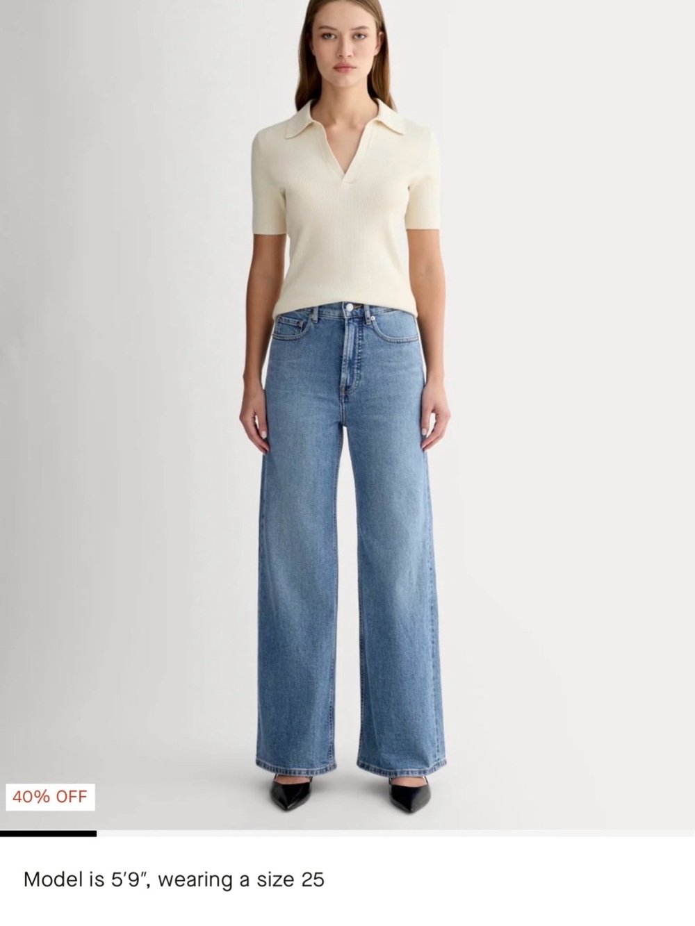 Everlane Way-High Sailor Jeans size 31, 27.5” inseam